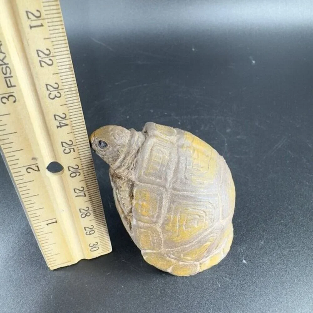 Vintage Whimsical Resin Turtle Figurine Brown‎ Textured Figure Anthropomorphic